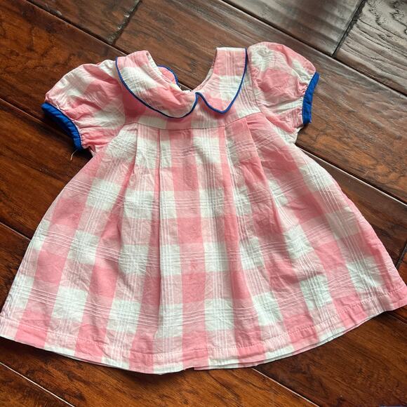The Oaks Apparel 18m Dress Bloomers Pink Blue Gingham - Picture 3 of 6